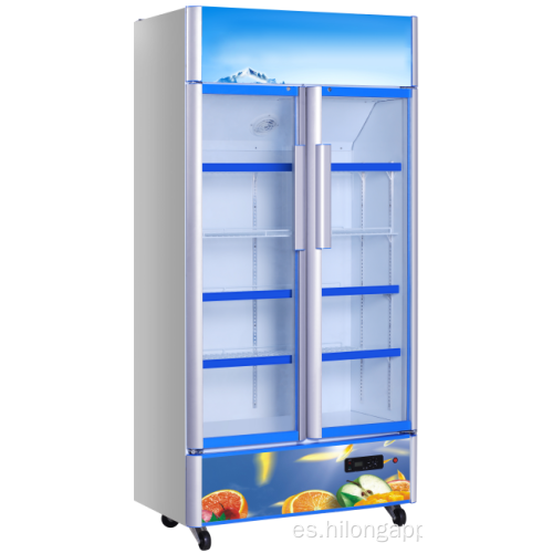 Refrigerador de exhibición de puerta de vidrio comercial